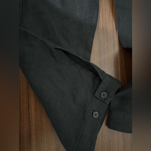 Lauren Ralph Lauren black linen cargo pants size 8 - Picture 10 of 16